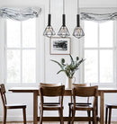 CLA BLACKBAND & WHITEBAND Pendant Light 3x Bird Cage With Bar Base