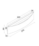 CLA BRISTOL: City Series LED Tri-CCT Interior Curved Up/Down Dimmable Wall Light