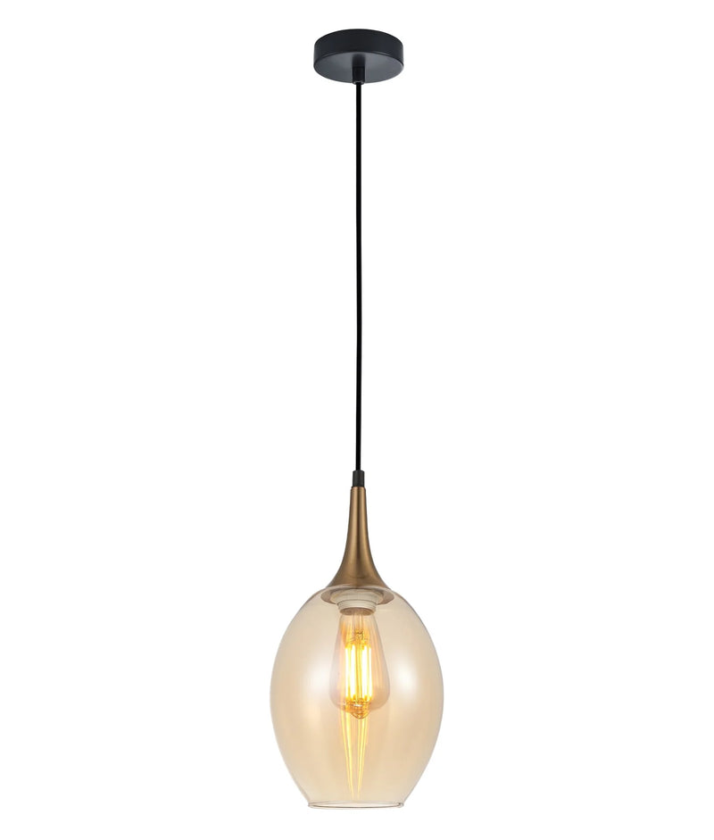 CLA BROTE: Retro Interior Bronze Wine Glass Shape Pendant Lights
