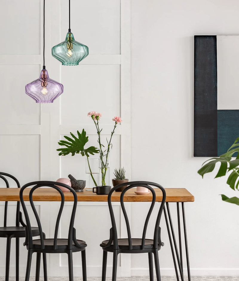 CLA CAMPANA: Interior Wine Glass Shape Ribbed Pendant Lights
