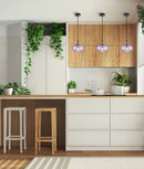 CLA CAMPANA: Interior Wine Glass Shape Ribbed Pendant Lights