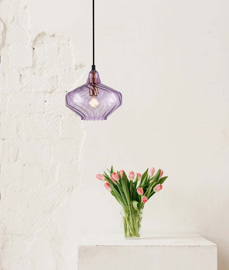 CLA CAMPANA: Interior Wine Glass Shape Ribbed Pendant Lights