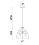 CLA CANAMO: Bohemian Interior Natural Hemp Rope & Black Hardware Ellipse Pendant Light