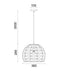 CLA CANAMO: Bohemian Interior Natural Hemp Rope & Black Hardware Dome Pendant Light