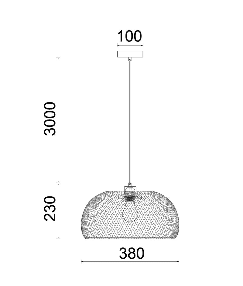 CLA CANASTA: Bohemian Interior Natural Bamboo Finish Pendant Light