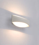 CLA CANNES: City Series LED Interior Matte White Curved Up/Down Wall Light