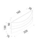 CLA CARDIFF: City Series LED Tri-CCT Interior Rectangular Up/Down Dimmable Wall Light