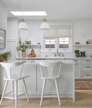 CLA CEREMA: Interior White with Antique Brass & Black Highlight Ellipse Pendant Light