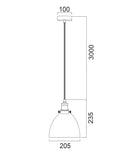 CLA CEREMA: Interior White with Antique Brass & Black Highlight Ellipse Pendant Light