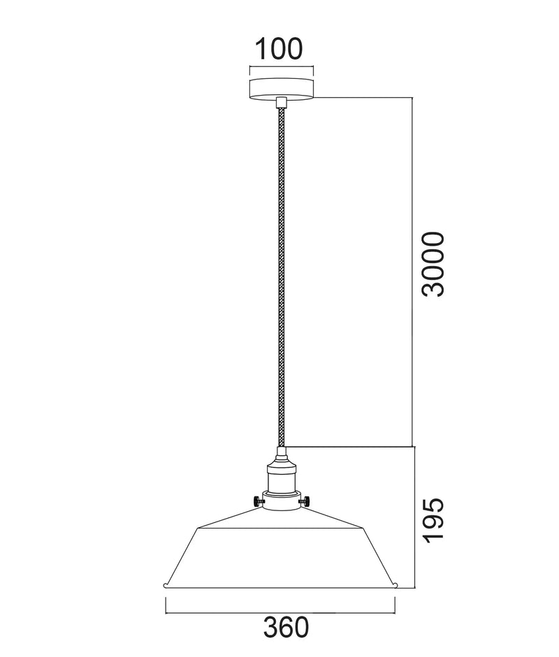 CLA CEREMA: Interior White with Antique Brass & Black Highlight Angled Dome Pendant Light