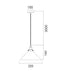 CLA CEREMA: Interior Small White with Antique Brass & Black Highlight Coolie Pendant Light