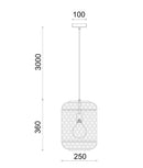 CLA CESTA: Bohemian Interior Cylinder Brown/Natural Bamboo Cage Pendant Light
