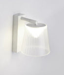 CLA CHESTER: City Series LED Wall White 1 Switch Clear PS Shade Wall Lights