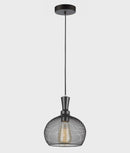 CLA CHEVEUX: Industrial Black Mesh Bird Cage Wine Glass Shape Pendant Light Small
