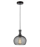 CLA CHEVEUX: Industrial Black Mesh Bird Cage Wine Glass Shape Pendant Light Small