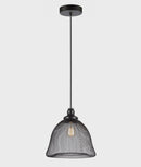 CLA CHEVEUX: Industrial Black Mesh Bell Pendant Light