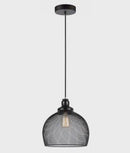 CLA CHEVEUX: Industrial Black Mesh Bird Cage Wine Glass Shape Pendant Light