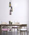 CLA CHUVA: Smokey Black Mirror Finish Glass with Rain Drop Effect Long Cone Pendant Light