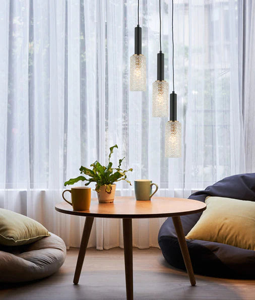 CLA CLEO: Interior Oblong Cut Glass Pendant Light
