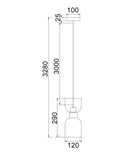 CLA CLESSIDRA: Interior Mirror Finish Smokey Black / Opal Glass Ellipse Pendant Lights