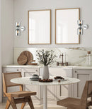 CLA CLESSIDRA: Interior Mirror Finish Smokey Black / Opal Glass Ellipse Wall Lights