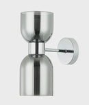 CLA CLESSIDRA: Interior Mirror Finish Smokey Black / Opal Glass Ellipse Wall Lights