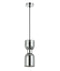CLA CLESSIDRA: Interior Mirror Finish Smokey Black / Opal Glass Ellipse Pendant Lights