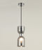 CLA CLESSIDRA: Interior Mirror Finish Smokey Black / Opal Glass Ellipse Pendant Lights