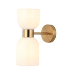 CLA CLESSIDRA: Interior Mirror Finish Smokey Black / Opal Glass Ellipse Wall Lights