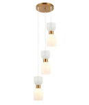 CLA CLESSIDRA: Interior Mirror Finish Smokey Black / Opal Glass Ellipse Multiple Round Base Pendant Lights