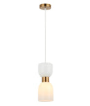 CLA CLESSIDRA: Interior Mirror Finish Smokey Black / Opal Glass Ellipse Pendant Lights