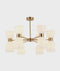 CLA CLESSIDRA: Interior Mirror Finish Smokey Black / Opal Glass Ellipse x12 Round Base Pendant Lights