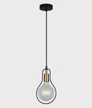 CLA CONTOUR: Interior Black Wire Pear Shape Pendant Light