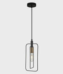 CLA CONTOUR: Interior Black Wire Rectangular Shape Pendant Light
