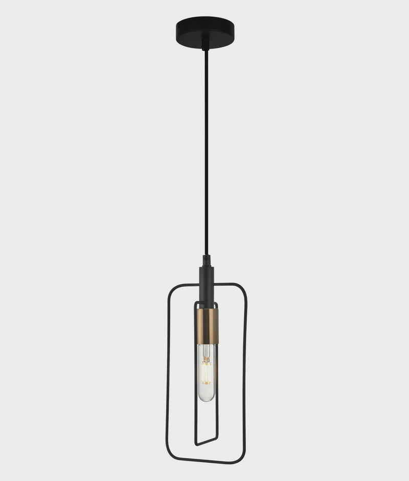 CLA CONTOUR: Interior Black Wire Rectangular Shape Pendant Light