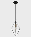 CLA CONTOUR: Interior Black Wire Diamond Shape Pendant Light