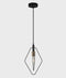CLA CONTOUR: Interior Black Wire Diamond Shape Pendant Light