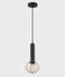 CLA CORAZON: Interior Matte Black and Copper Cage Diamond Pendant Light