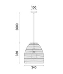 CLA COUP: Bohemian Interior Rattan Matte Black Ellipse Pendant Light