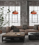 CLA DEKSEL: Industrial Rustic Aged Copper Interior Dome Shape Pendant Light