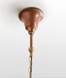 CLA DEKSEL: Industrial Rustic Aged Copper Interior Dome Shape Pendant Light
