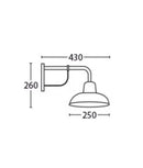 CLA DEKSEL: Industrial Matte Black Interior Wall Light