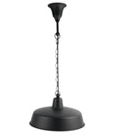 CLA DEKSEL: Industrial Rustic Matte Black Interior Dome Shape Pendant Light