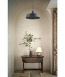 CLA DEKSEL: Industrial Rustic Matte Black Interior Dome Shape Pendant Light