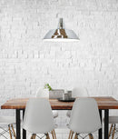 CLA DIVO: Industrial Retro Dome Chrome Pendant Light