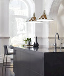 CLA DIVO: Industrial Retro Dome Chrome Pendant Light