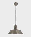 CLA DIVO: Industrial Retro Dome Satin Chrome Pendant Light