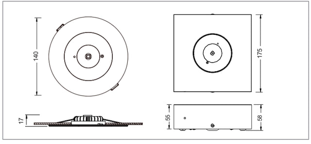Tradelike UFOFire D63 High Power Emergency Downlight (LWUFE2111)
