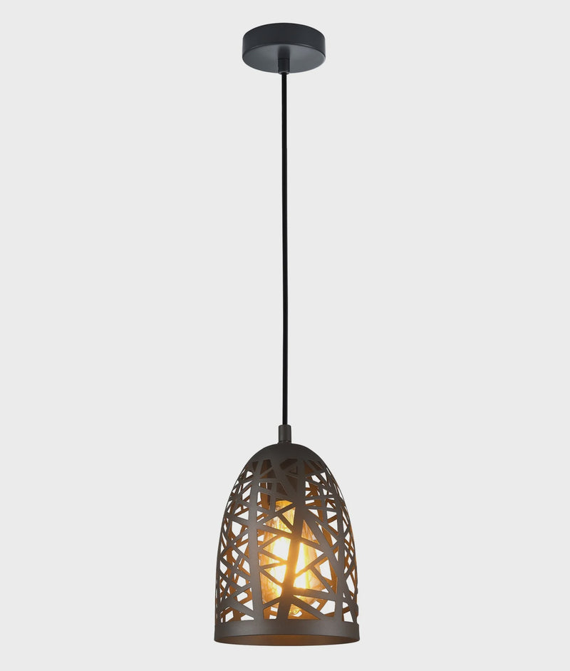 CLA ESCAMA: Interior Iron Cage Ellipse Pendant Lights