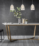 CLA ESCAMA: Interior Iron Cage Ellipse Pendant Lights